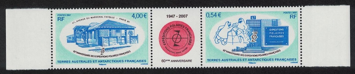 French Southern and Antarctic Territories 60th Anniversary 2v se-tenant 2007 MNH SG#576-577 MI#619-620