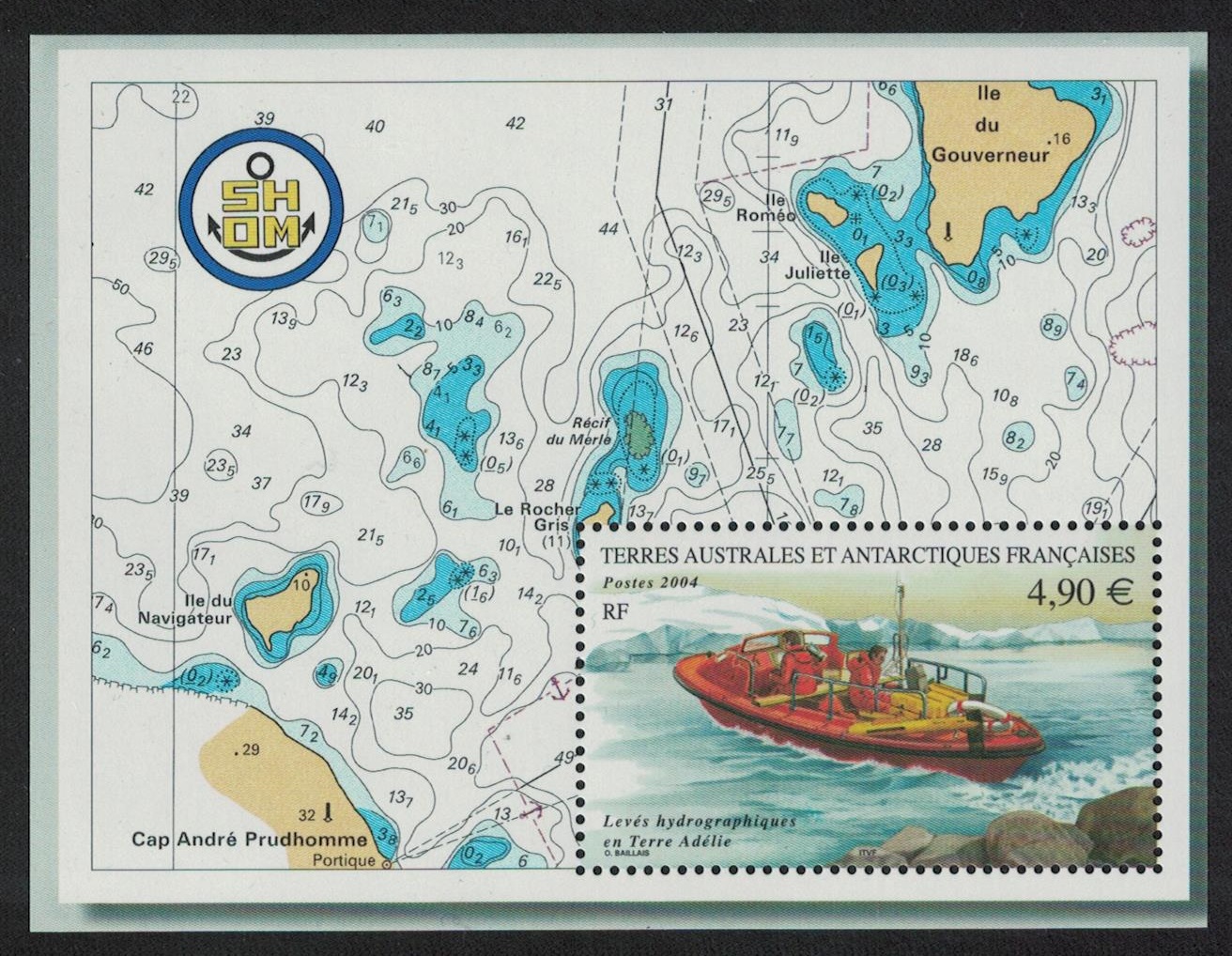 French Southern and Antarctic Territories Hydrographic surveys MS 2004 MNH SG#MS528 MI#Block 12