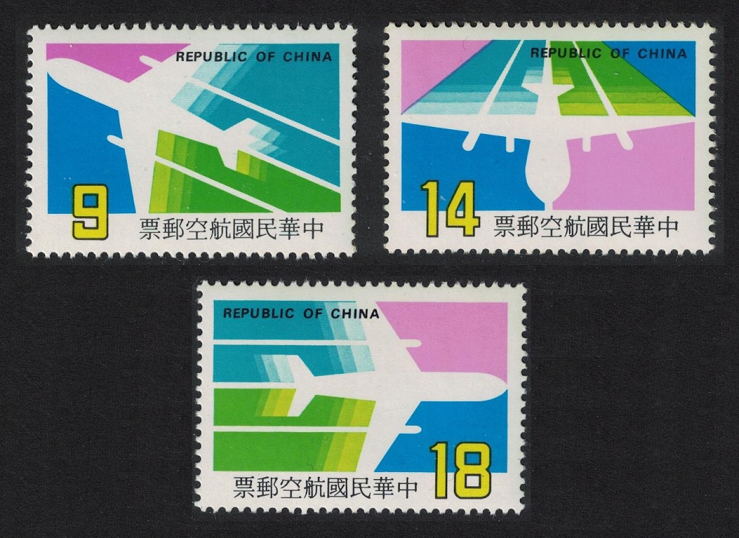 Taiwan Aircrafts Aviation 3v 1987 MNH SG#1753-1755