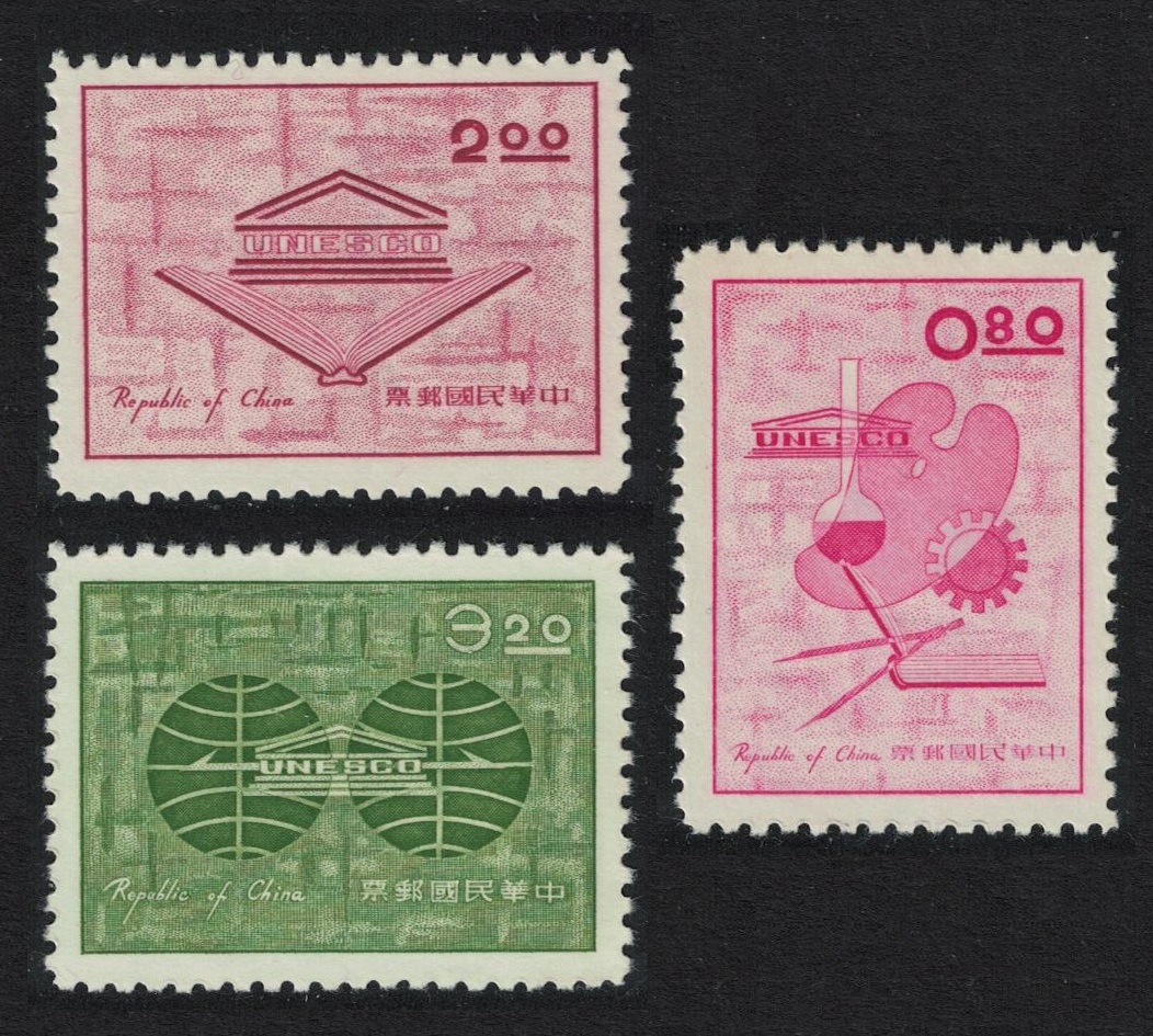 Taiwan UNESCO Activities 3v 1962 MNH SG#448-450 MI#447-449