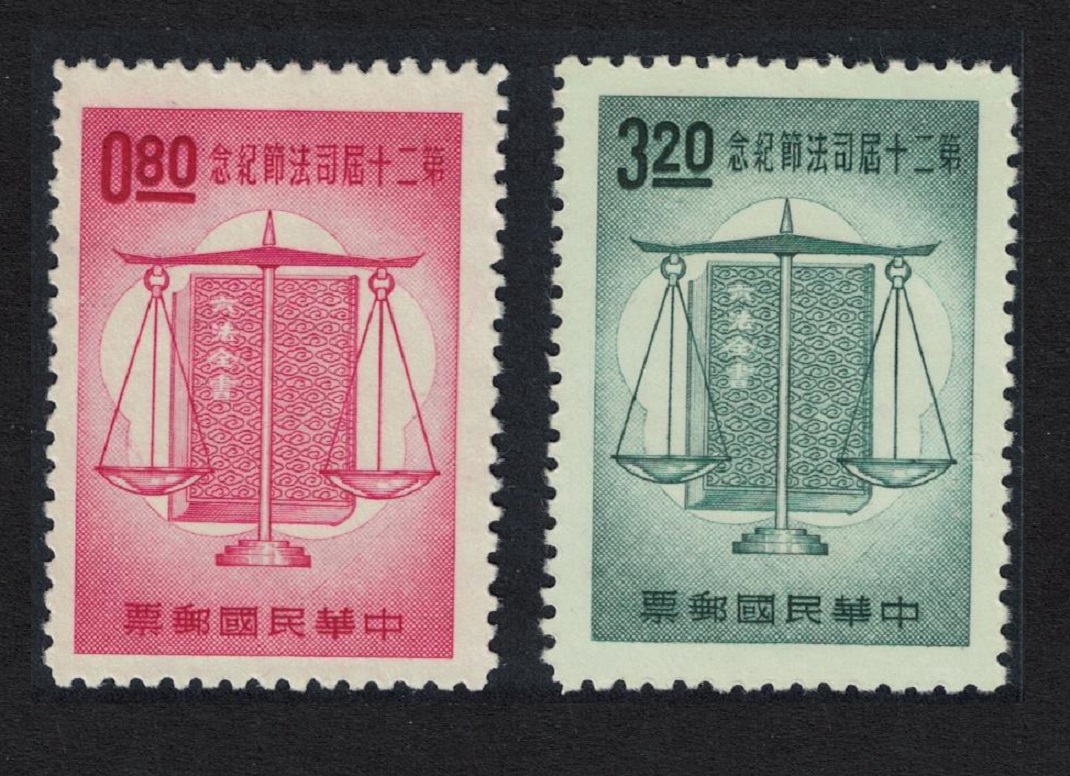 Taiwan 20th Judicial Day 2v 1965 MNH SG#536-537