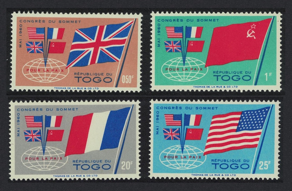 Togo Four-Power &#39;Summit&#39; Conference Paris Flags 4v 1960 MNH SG#262-265