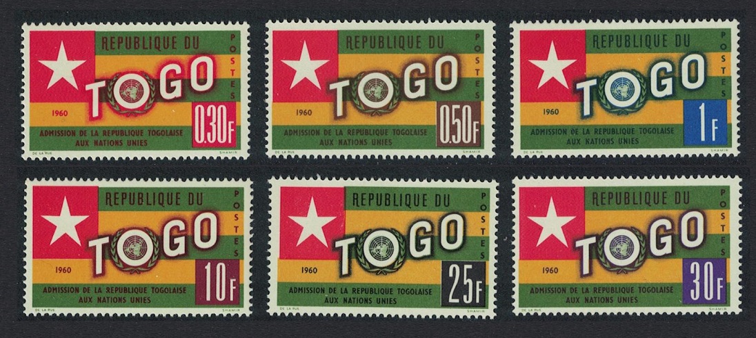 Togo Admission of Togo into UNO Flag 6v 1961 MNH SG#266-271