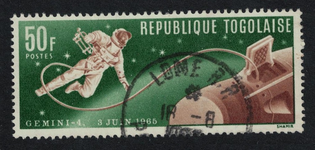 Togo Astronauts in Space White with Camera 1965 Canc SG#439 Sc#544