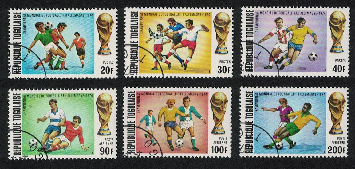 Togo Football World Cup Championship Germany 6v 1974 CTO SG#982-987