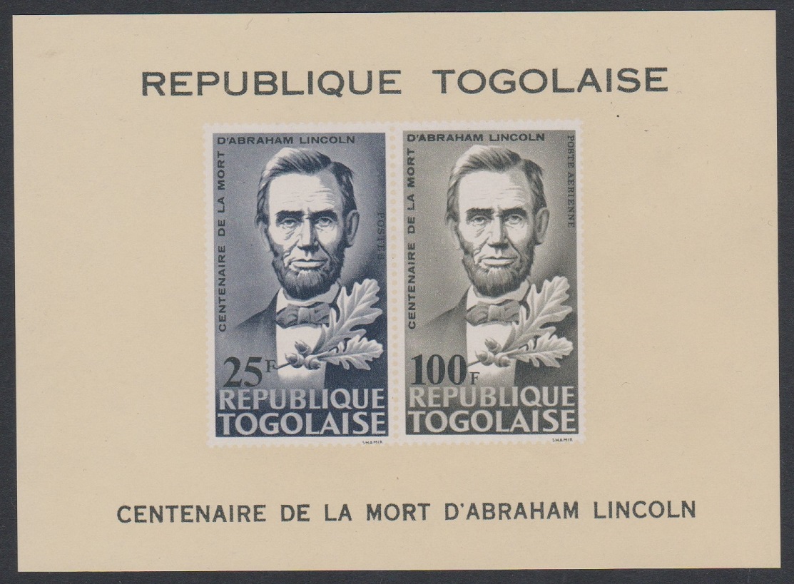 Togo Lincoln MS 1965 MNH SG#MS417a