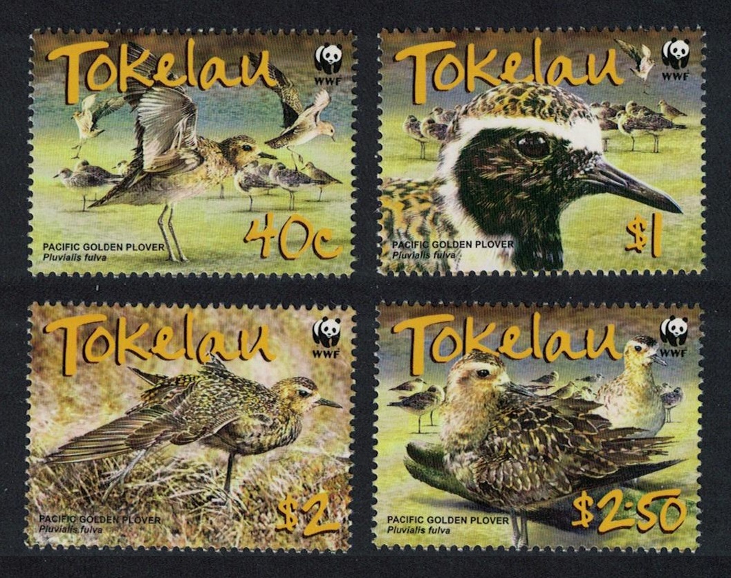 Tokelau WWF Birds Pacific Golden Plover 4v 2007 MNH SG#382-385 MI#368-371 Sc#349-352