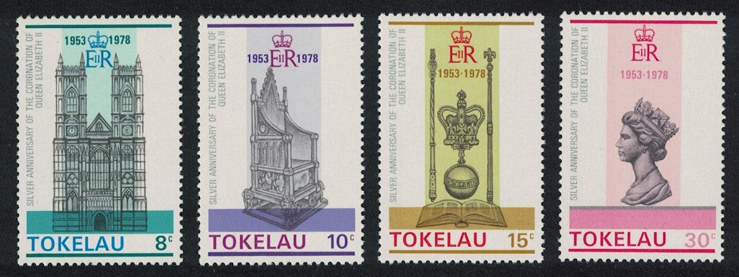 Tokelau 25th Anniversary of Coronation 4v 1978 MNH SG#61-64 Sc#61-64