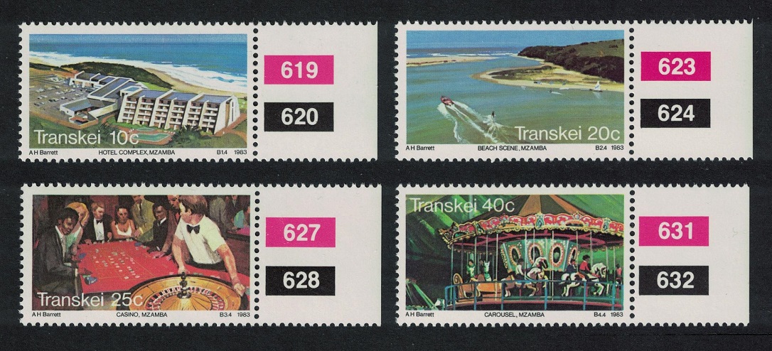 Transkei Casino Carousel Holiday Complex Mzamba 4v Numbers 1983 MNH SG#121-124 MI#120-123 Sc#117-120