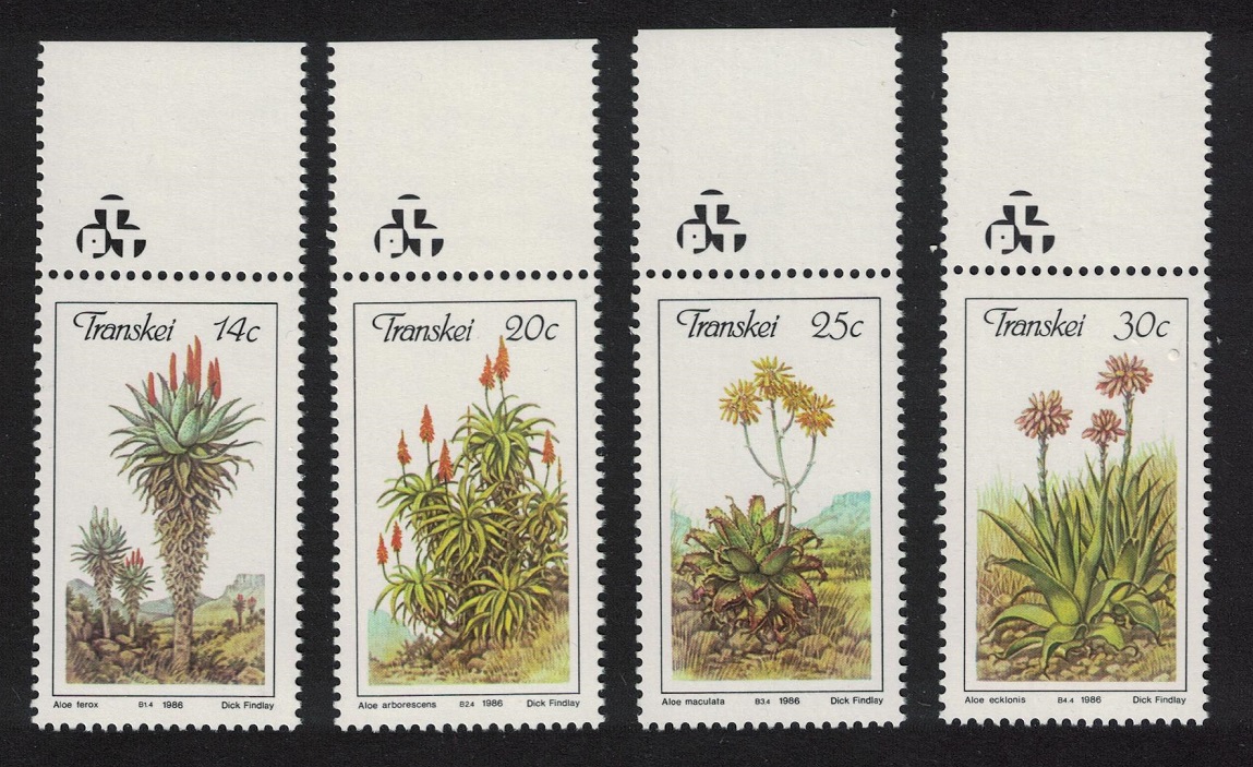 Transkei Aloes 4v PTT Margins 1986 MNH SG#185-188