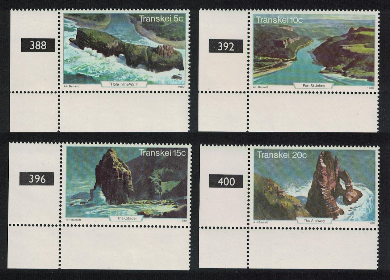 Transkei Tourism 4v Corners Control Numbers 1980 MNH SG#79-82 Sc#83-86