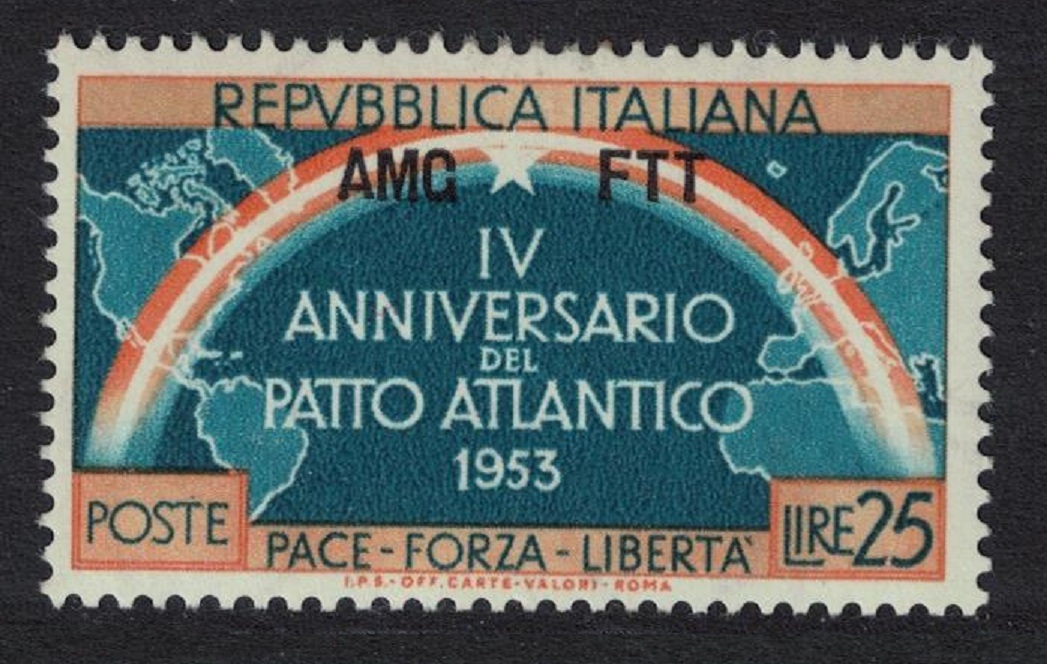 Trieste Fourth Anniversary of Atlantic Pact 25L 1953 MH SG#275 Sc#184