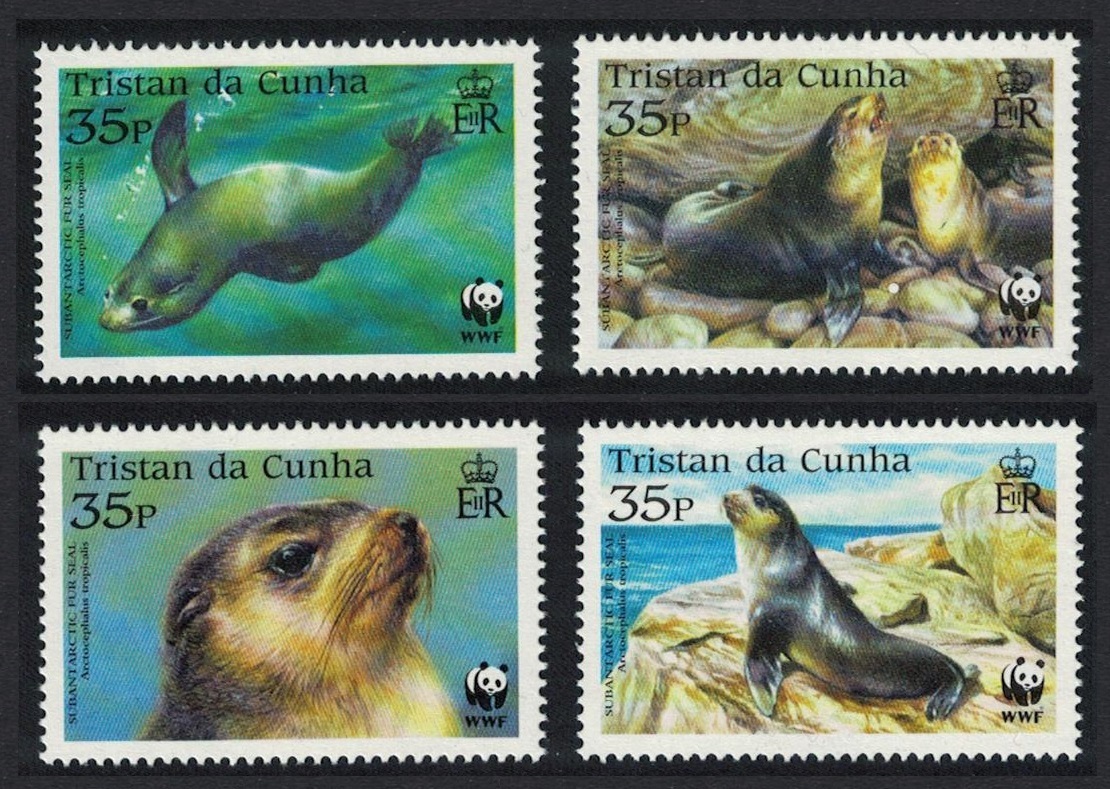 Tristan da Cunha WWF Subantarctic Fur Seal 4v 2004 MNH SG#800-803 MI#821-824 Sc#747-750