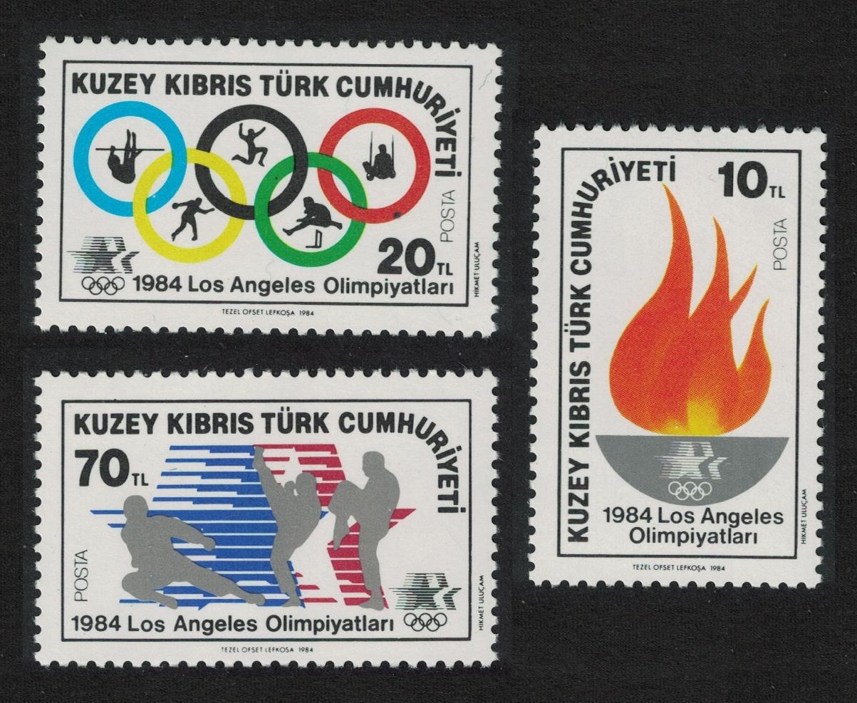 Turkish Cyprus Olympic Games Los Angeles 3v 1984 MNH SG#150-152