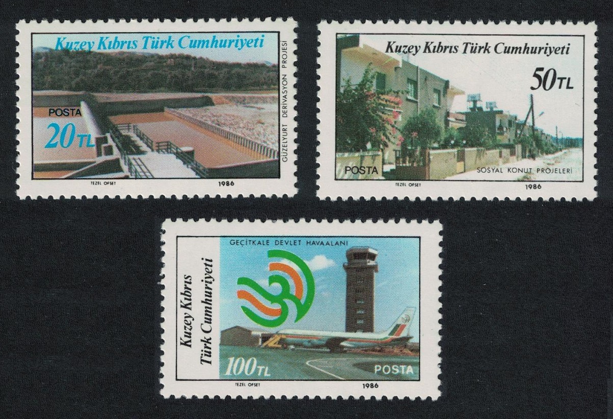 Turkish Cyprus Modern Development 1st series 3v 1986 MNH SG#197-199