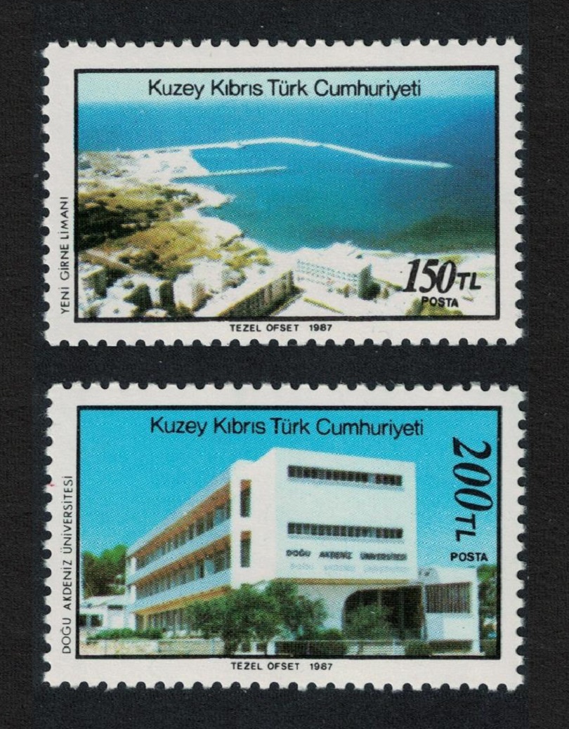 Turkish Cyprus Modern Development 2nd series 2v 1987 MNH SG#223-224