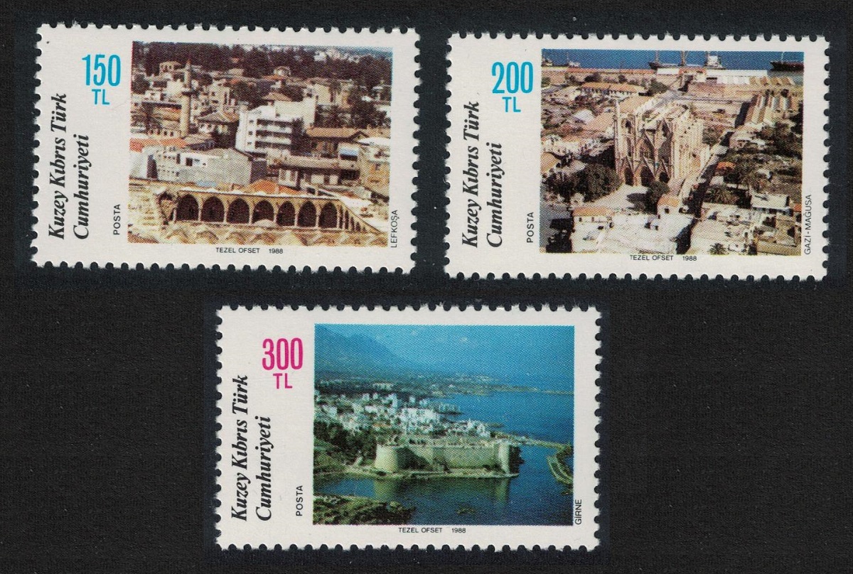 Turkish Cyprus Tourism 3v 1988 MNH SG#230-232