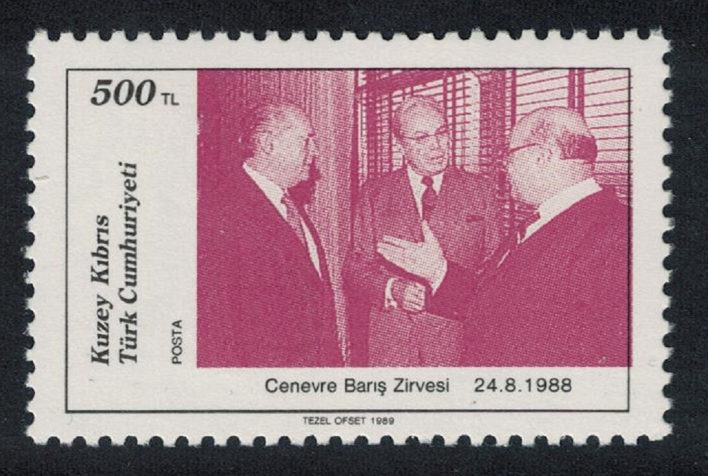 Turkish Cyprus Cyprus Peace Summit Geneva 1988 1989 MNH SG#253