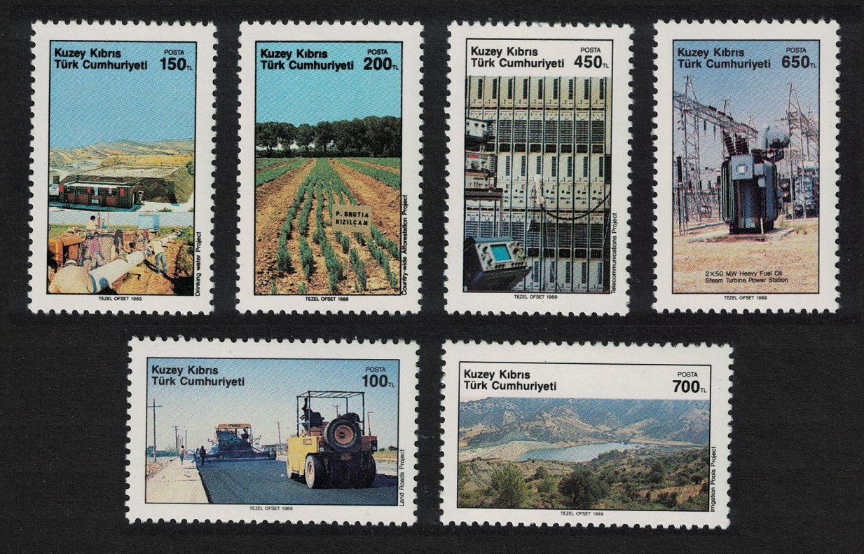 Turkish Cyprus Modern Development 3rd series 6v 1989 MNH SG#258-263