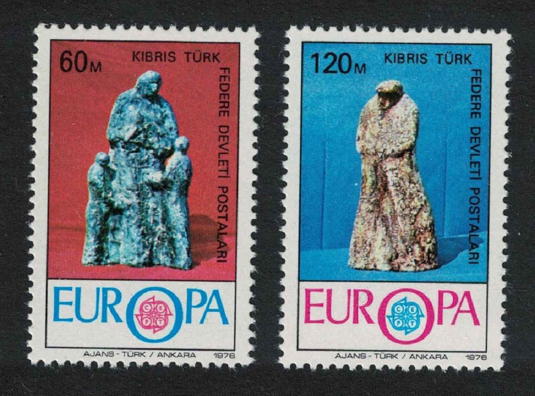 Turkish Cyprus Handicrafts Sculpture Europa 2v 1976 MNH SG#27-28