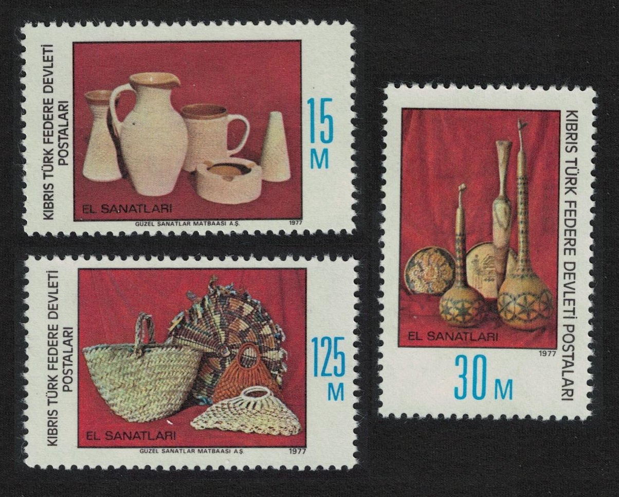 Turkish Cyprus Handicrafts 3v 1977 MNH SG#51-53