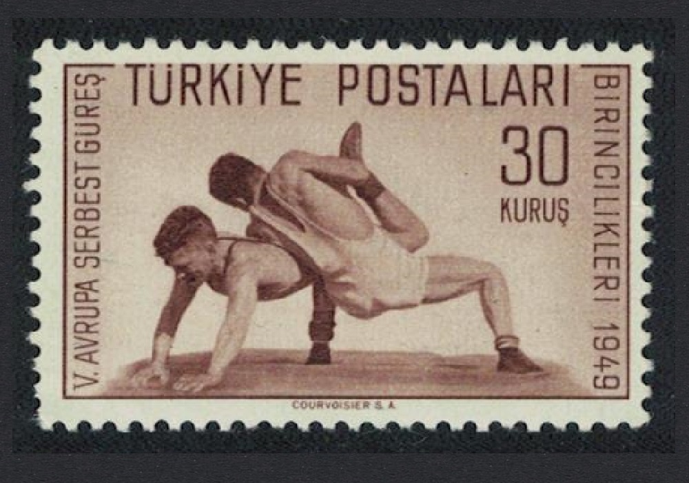 Turkey 5th European Wrestling Championships 30 kurus 1949 MNH SG#1407 Sc#988