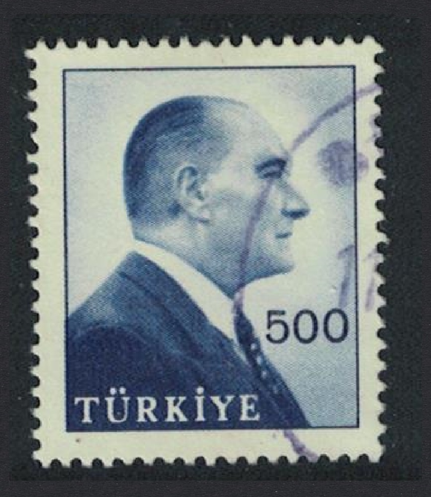 Turkey Portrait of Kemal Ataturk 500k KEY Value 1959 Canc SG#1872 MI#1793 Sc#1460