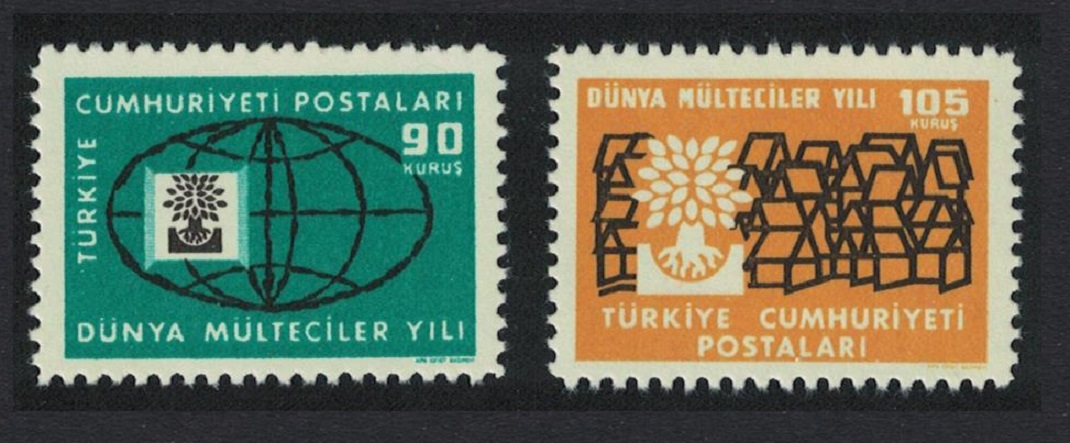 Turkey World Refugee Year 2v 1960 MNH SG#1897-1898 MI#1729-1730 Sc#1478-1479