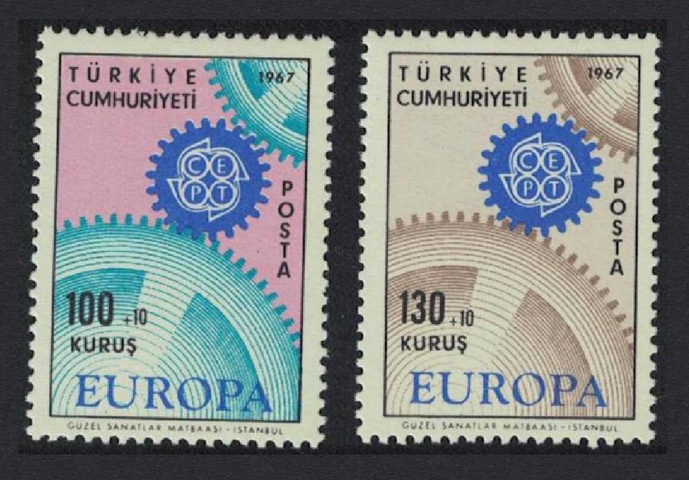 Turkey Europa CEPT 2v 1967 MNH SG#2197-2198 MI#2044-2045 Sc#B120-B121