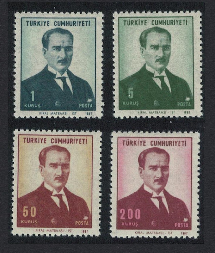 Turkey Kemal Ataturk 4v 1968 MNH SG#2226-2229 MI#2082-2085 Sc#1767-1770