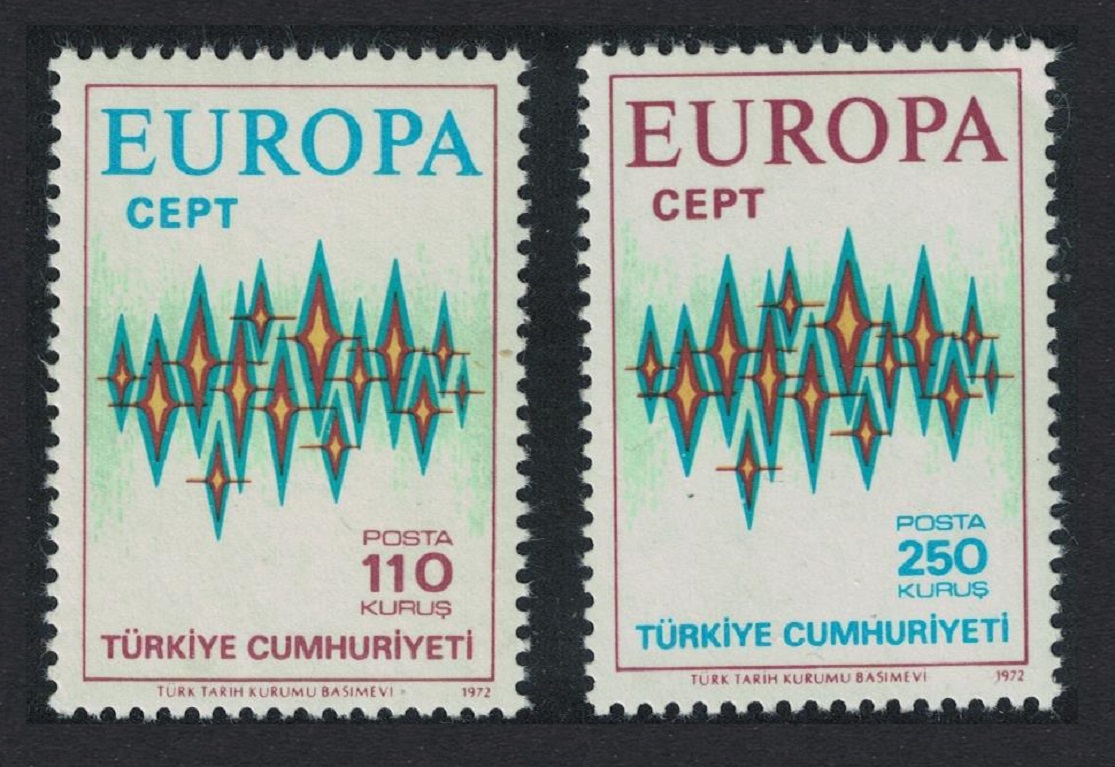 Turkey Europa CEPT 2v 1972 MNH SG#2414-2415 MI#2253-2254 Sc#1907-1908