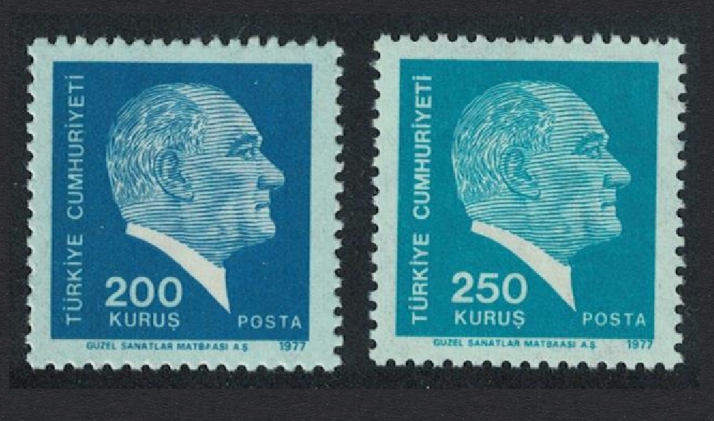 Turkey Kemal Ataturk 2v 1977 MNH SG#2595-2596 MI#2429-2430 Sc#2062-2063