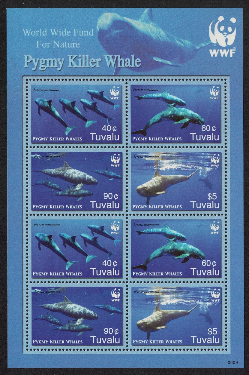 Tuvalu WWF Pygmy Killer Whale MS 2006 MNH SG#MS1228 MI#1307-1310 Sc#1022a-d