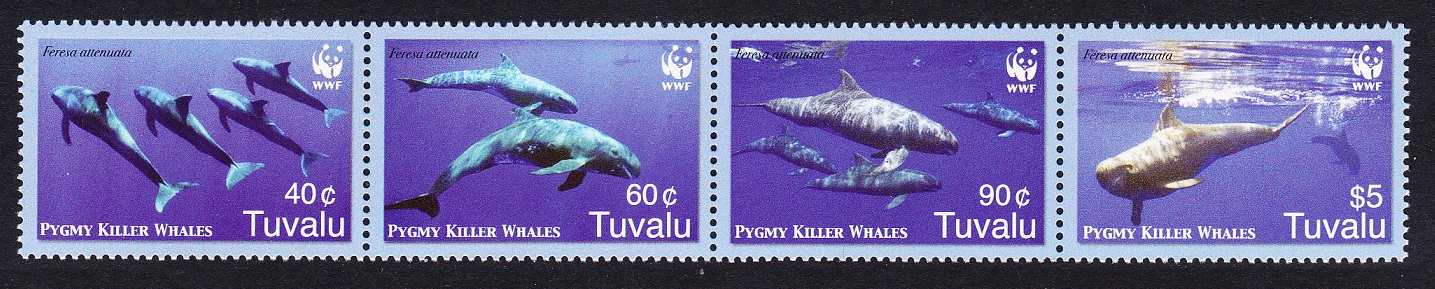 Tuvalu WWF Pygmy Killer Whale Strip of 4v 2006 MNH SG#1224-1227 MI#1307-1310 Sc#1022a-d