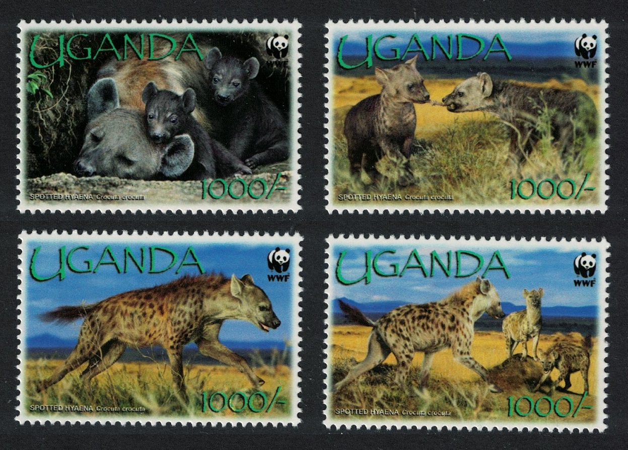 Uganda WWF Spotted Hyaena 4v 2008 MNH SG#2551-2554 MI#2663-2666 Sc#1892a-d