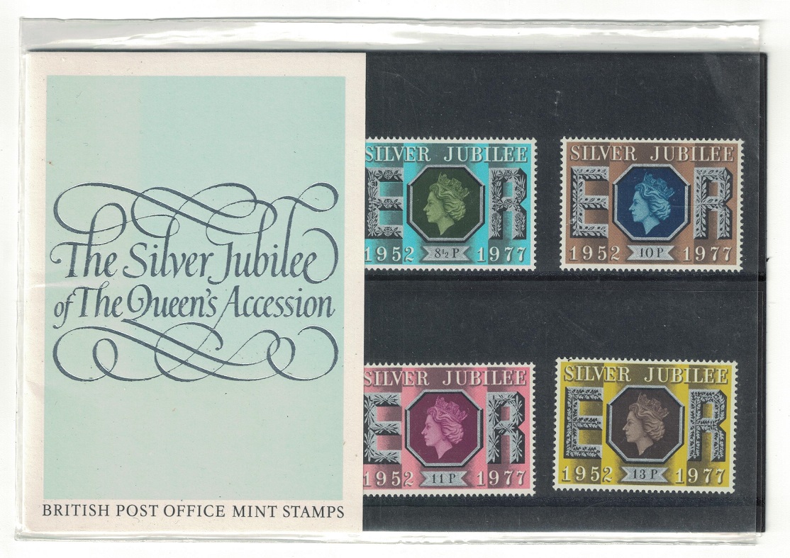 Great Britain Royal Silver Jubilee 5v Pres. Pack 1977 MNH SG#1033-1037