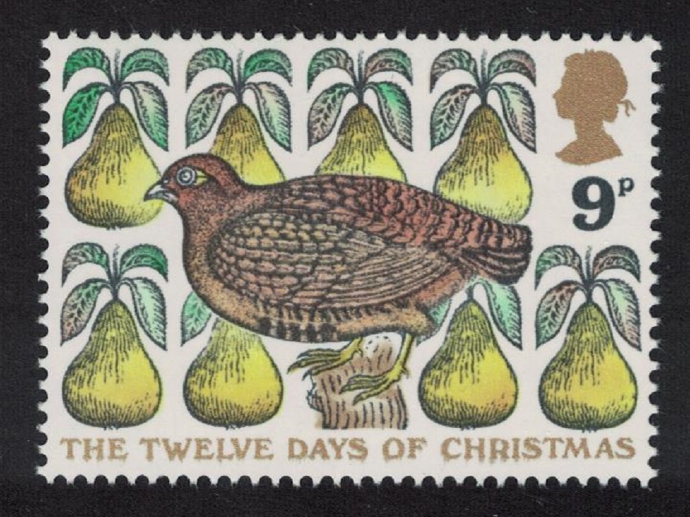 Great Britain Partridge in a Pear Tree Bird Christmas 1977 MNH SG#1049