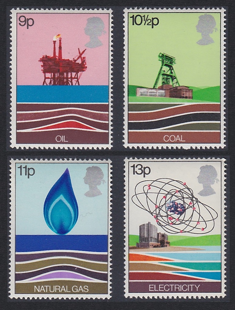 Great Britain Nuclear Energy Oil Gas Coal Energy Resources 4v 1978 MNH SG#1050-1053 Sc#827-830