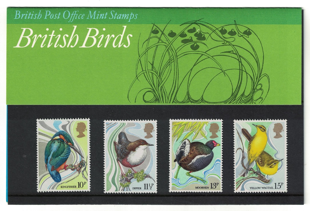 Great Britain Kingfisher Dipper Moorhen Wagtail Wild Birds 4v Pres. Pack 1980 MNH SG#1109-1112 MI#817-820 Sc#884-887