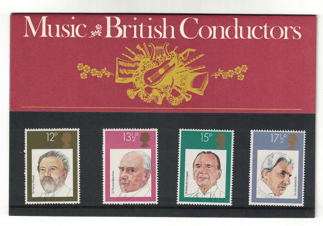 Great Britain British Conductors 4v Pres. Pack 1980 MNH SG#1130-1133 Sc#920-923