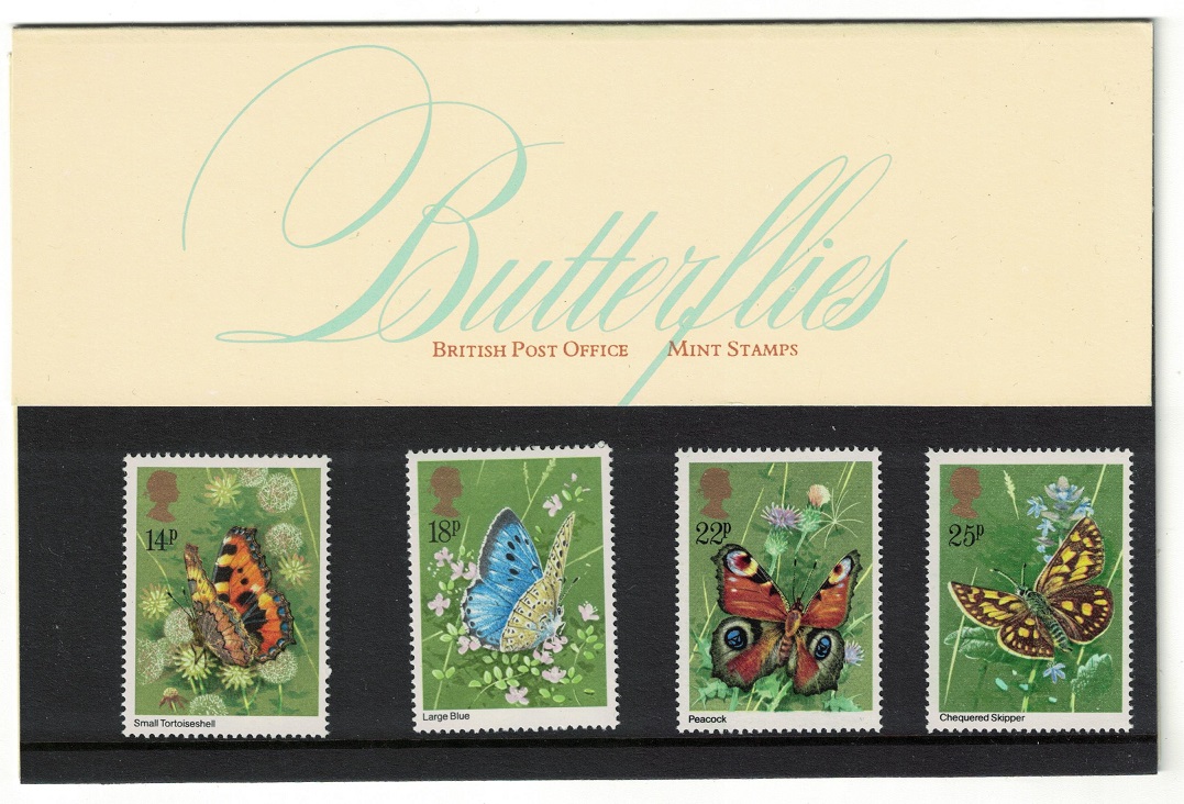 Great Britain Butterflies 4v Pres. Pack 1981 MNH SG#1151-1154 Sc#941-944