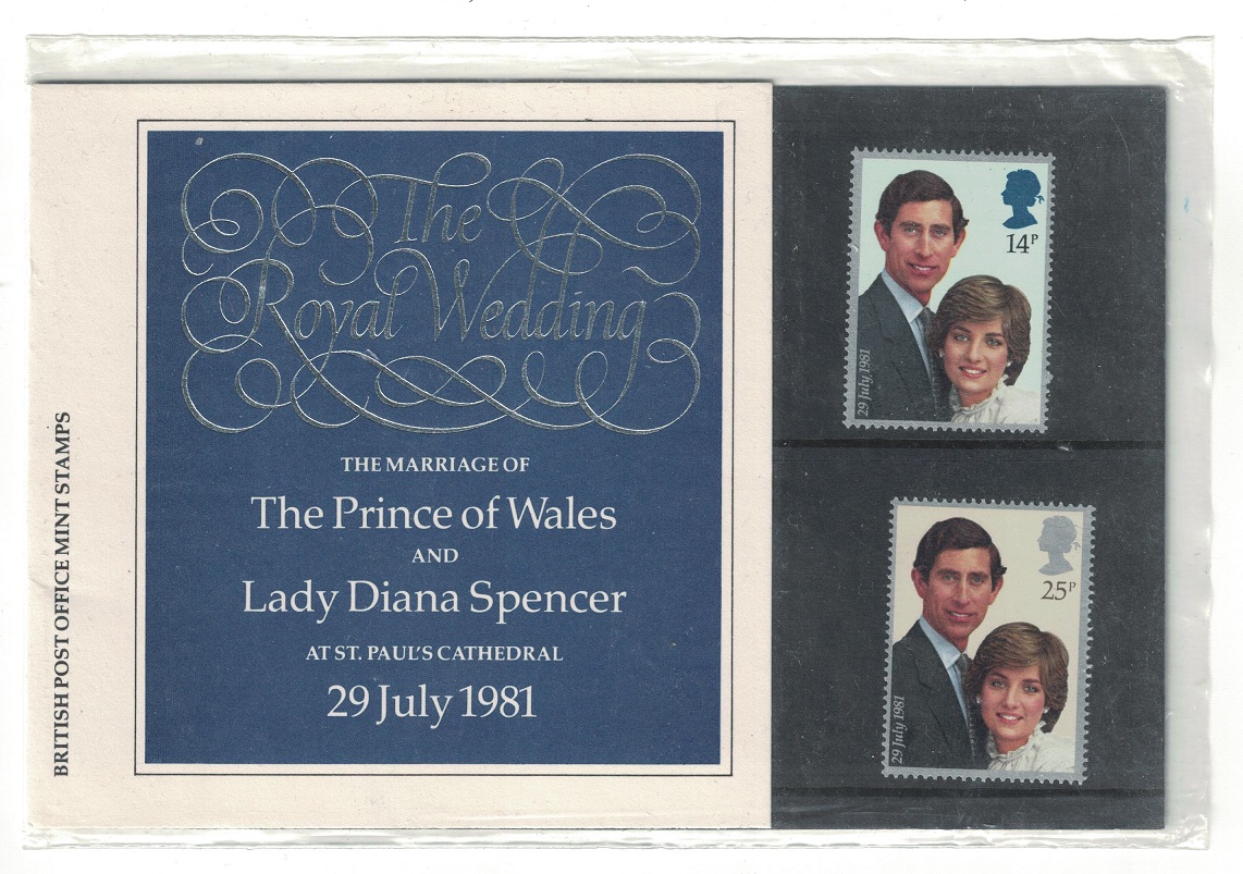 Great Britain Charles and Diana Royal Wedding 2v Pres. Pack 1981 MNH SG#1160-1161 Sc#950-951