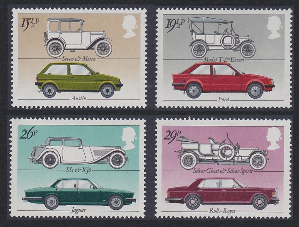 Great Britain British Motor Industry Cars 4v 1982 MNH SG#1198-1201 Sc#1002-1005