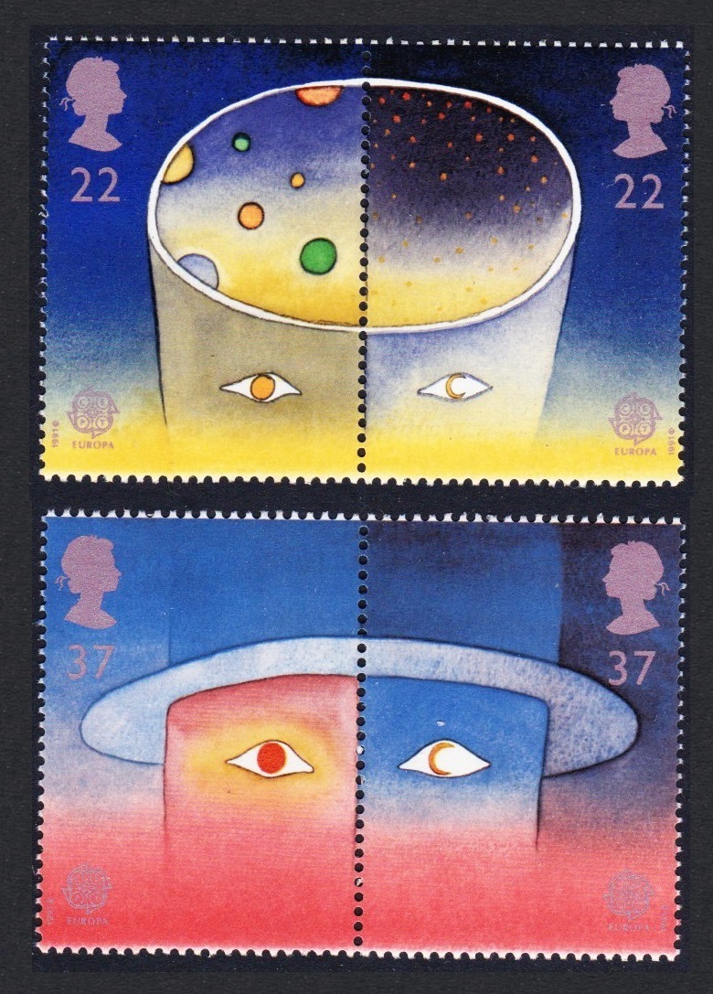 Great Britain Europa CEPT Europe in Space 2 pairs 4v 1991 MNH SG#1560-1563 Sc#1375a+1377a