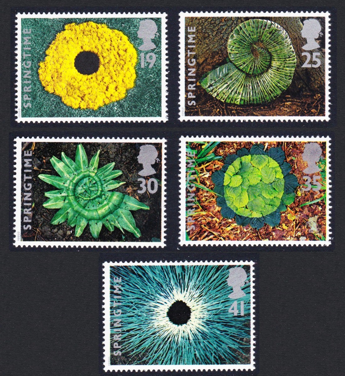 Great Britain Fossils The Four Seasons Springtime 5v 1995 MNH SG#1853-1857 Sc#1591-1595