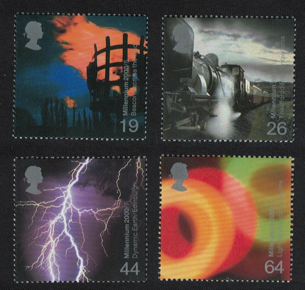 Great Britain Beacon Train Millennium Projects Fire and Light 4v 2000 MNH SG#2129-2132 Sc#1894-1897