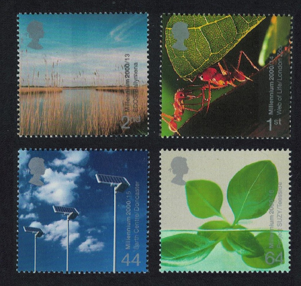 Great Britain Ants Solar Energy Trees Millennium Projects Life and Earth 4v 2000 MNH SG#2138-2141 Sc#1902-1905