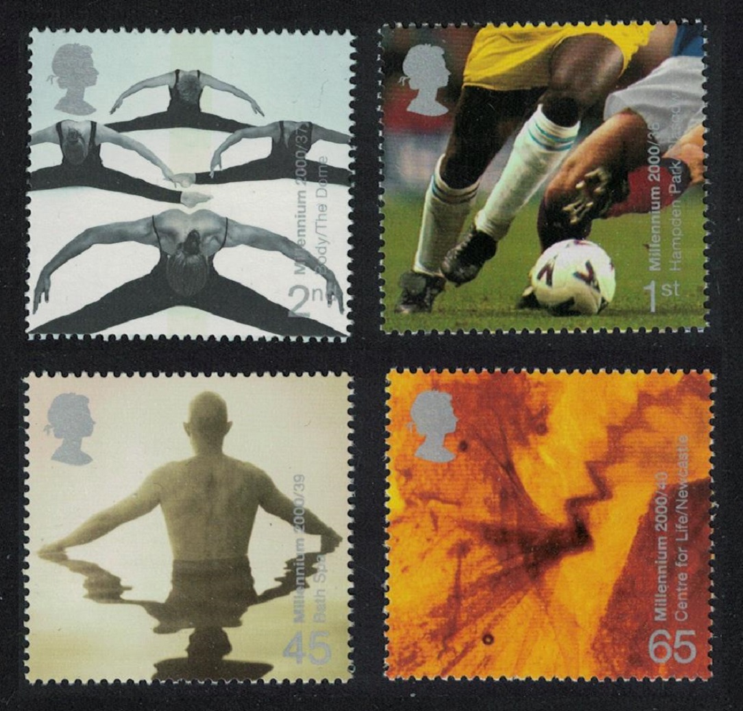 Great Britain Football Millennium Projects Body and Bone 4v 2000 MNH SG#2166-2169 Sc#1926-1929