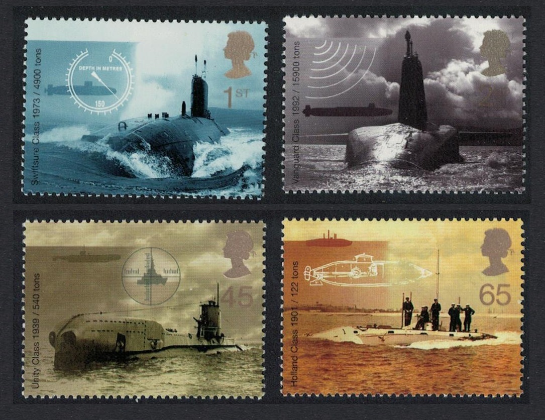 Great Britain Royal Navy Submarine Service 4v 2001 MNH SG#2202-2205 Sc#1967-1970