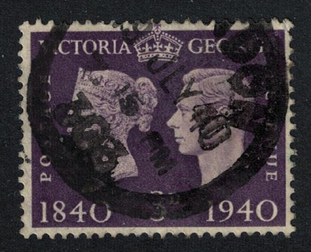 Great Britain Centenary of First Adhesive Postage Stamps 3d Key Value 1940 Canc SG#484